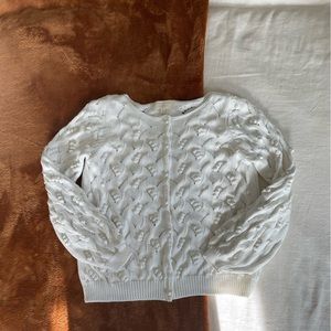 Sezane White Cardigan